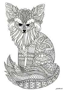 芬内克（三角画） (成人着色 : Lucie)
