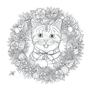 复杂的 猫 成人着色表下载 (成人着色 : 猫)
