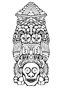 免费 玛雅人、阿兹特克人和印加人 着色页打印 (成人着色 : 玛雅人、阿兹特克人和印加人)
