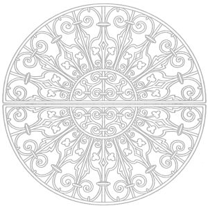 复杂的 Azulejos 成人着色页打印 (成人着色 : 瓷砖)