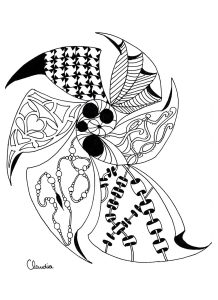 各种图案的抽象三角画 (成人着色 : 禅绕画)