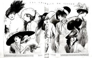 1915 年女帽时装素描 (成人着色 : 罗帕与时尚)