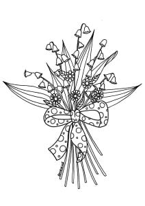 免费 花卉和植被 着色页，适合儿童和成人 (成人着色 : Azyrielle)