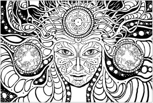 迷幻女人 (成人着色 : 迷幻的)