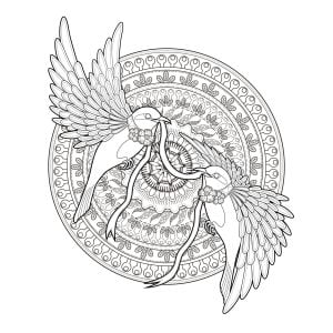 免费 鸟类 着色表下载 (成人着色 : Images tagged "爱")