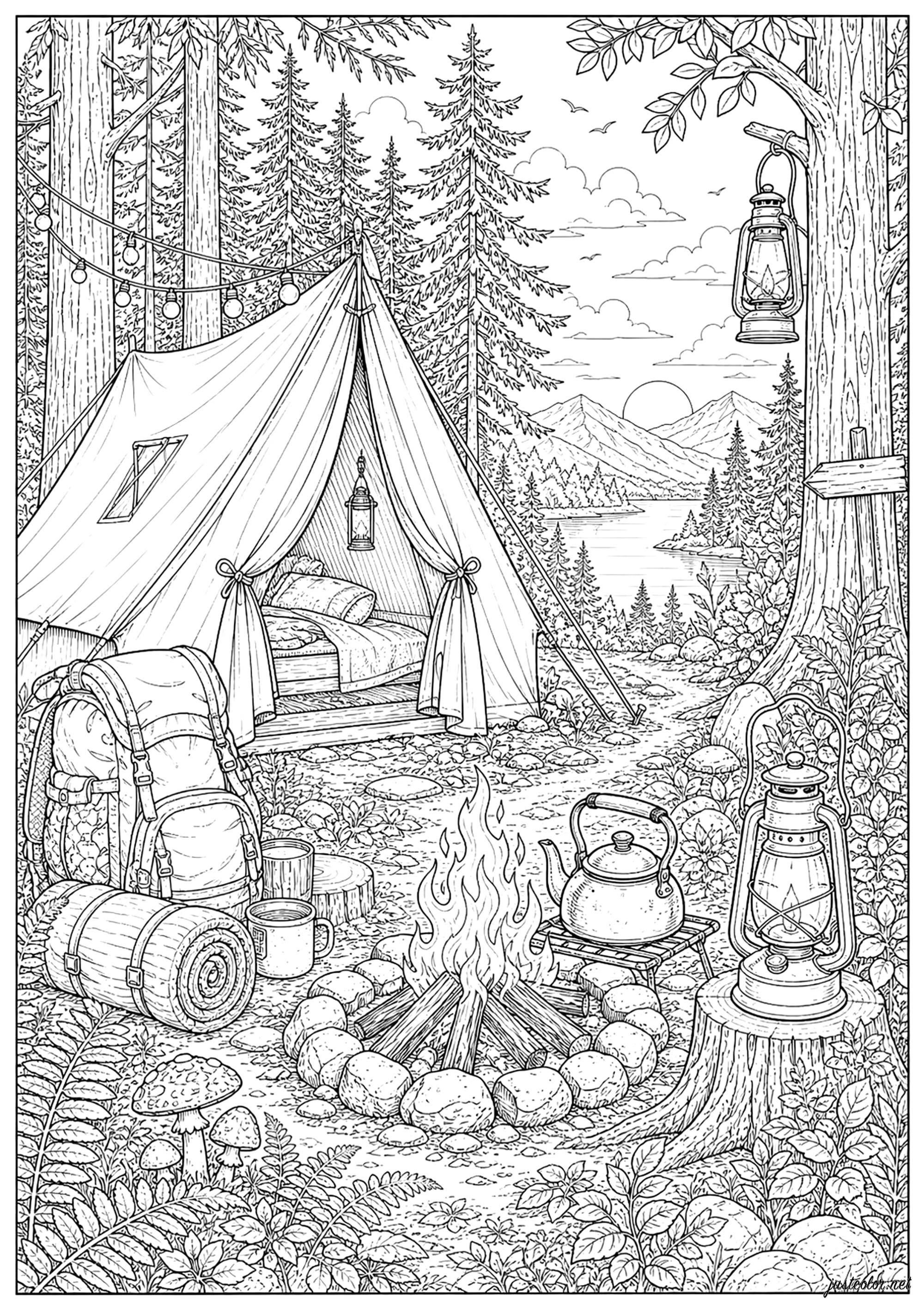 Cozy-cottagecore-76552 (适合成人打印的复杂着色 : Cozy Cottagecore)