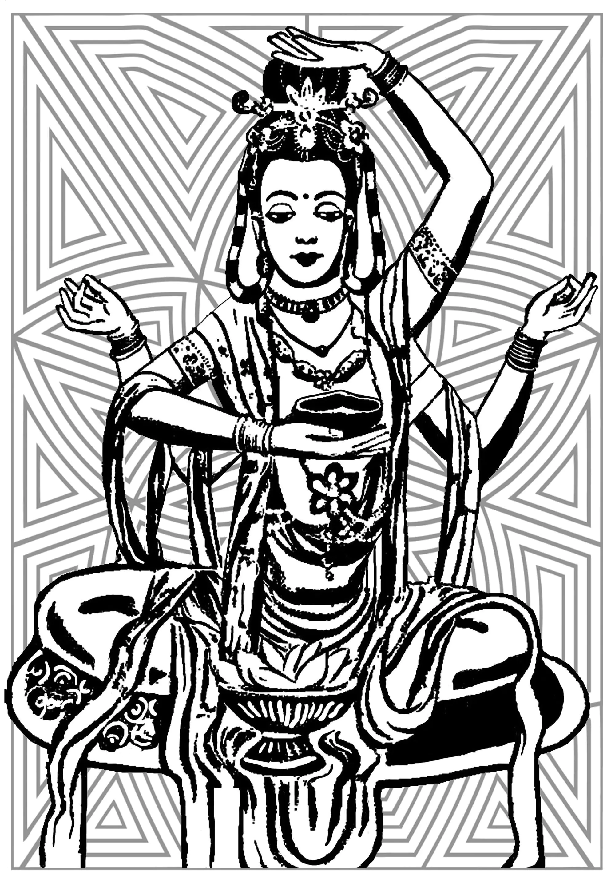 有趣的 印度和宝莱坞 儿童着色页下载 (印度和宝莱坞)
