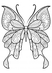可打印的着色页 : Butterfly