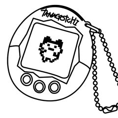 Páginas de Tamagotchi para colorir e imprimir para crianças
