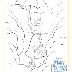 Páginas de O retorno de Mary Poppins para colorir e imprimir para crianças