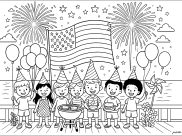 Páginas de 4 de julho para colorir e imprimir para crianças