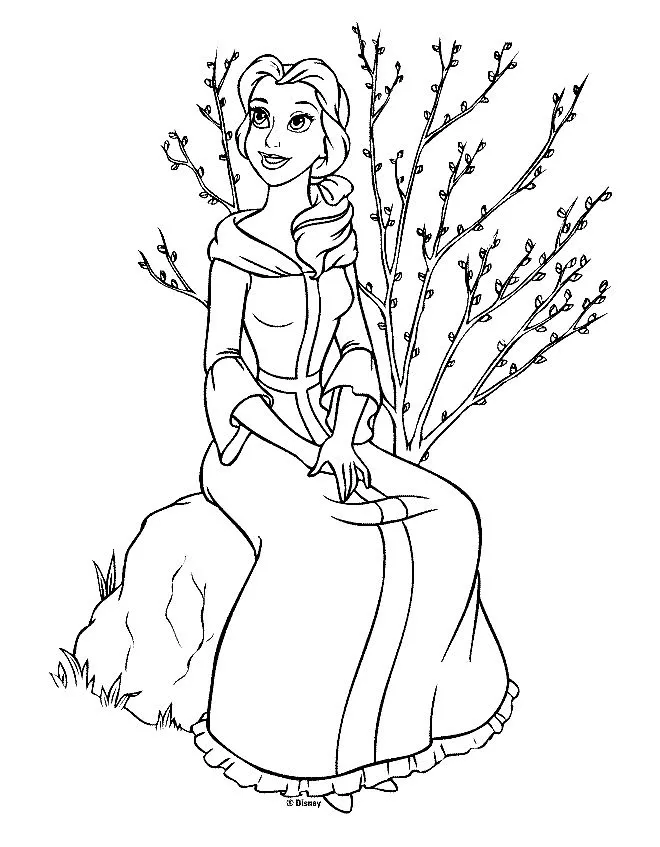 A bela e A Fera: desenhos para colorir para crianças