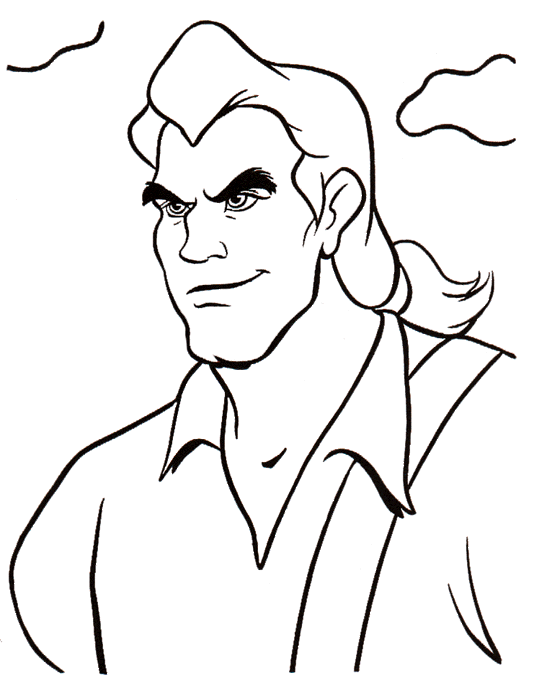 O malvado Gaston para colorir
