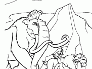 Páginas de A era do gelo para colorir e imprimir para crianças