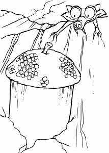A era do gelo : Desenho livre da Idade do Gelo para imprimir e colorir