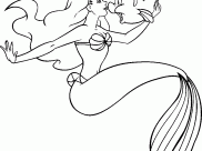 Desenhos de A pequena Sereia para colorir