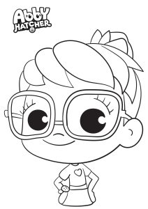 Página de para colorir e imprimir para crianças : Coloração simples de Abby Hatcher