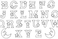 Desenhos de Alfabeto para colorir