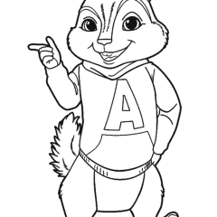 Páginas de Alvin e os Esquilos para colorir e imprimir para crianças