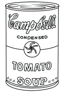 Uma das panelas de sopa Campbell's de Andy Warhol