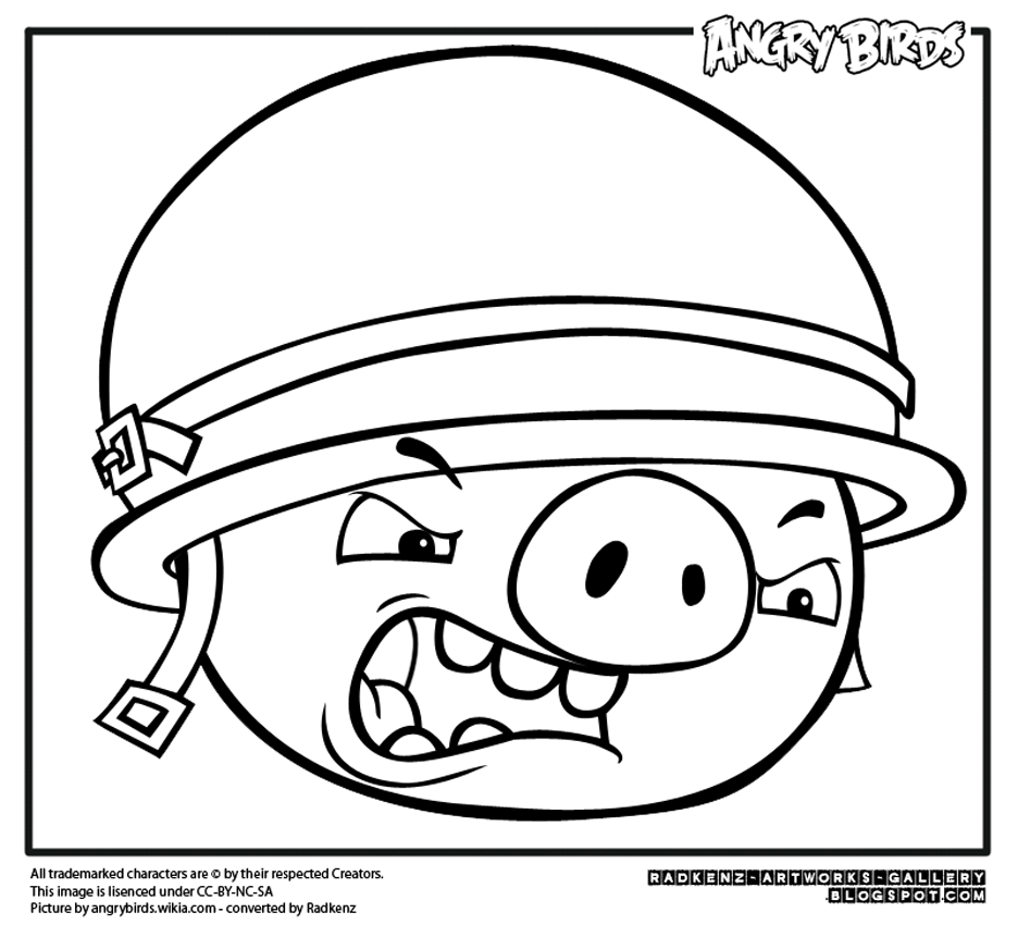 Desenho de Angry Birds para descarregar e imprimir para crianças
