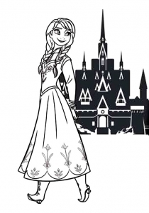 Imagem de Anna (a rainha da neve) para descarregar e colorir