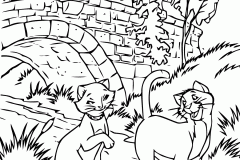 Páginas de Aristogatos para colorir e imprimir para crianças