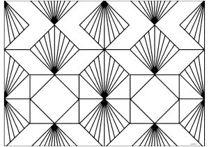 Motivos tradicionais Art Deco (Página para colorir para crianças)