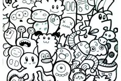 Desenhos de Arte doodle para colorir