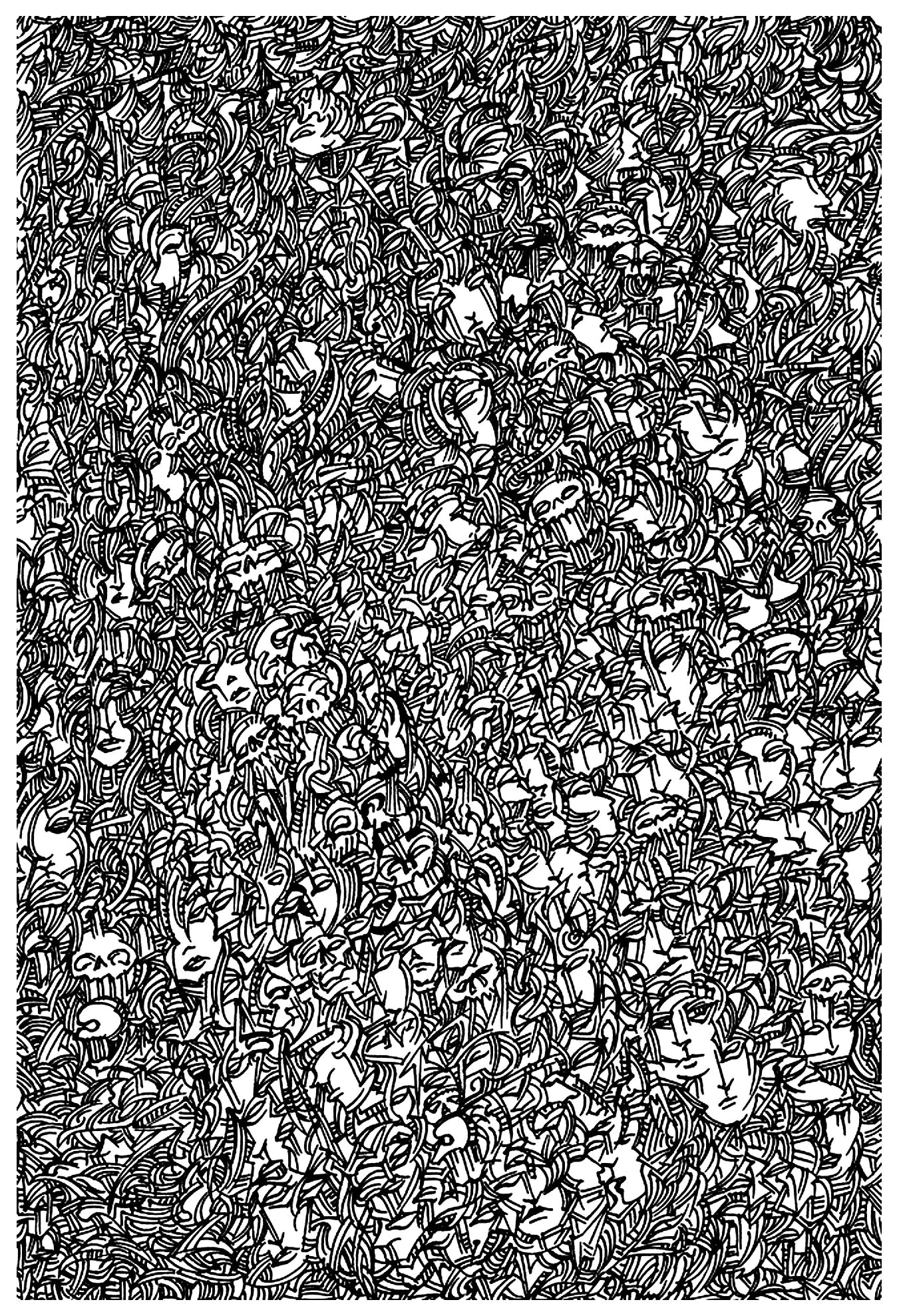 Desenhos para colorir gratuitos de arte-doodle para imprimir (Arte doodle)