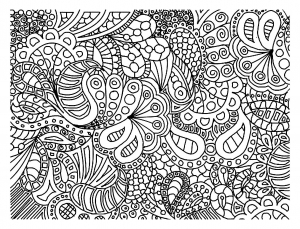 Desenhos para colorir gratuitos para crianças de arte doodle