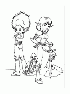 Página de para colorir e imprimir para crianças : Arthur e as páginas de coloração Minimoys para descarregar