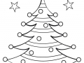 Desenho de árvore de Natal grátis para imprimir e colorir