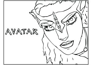 Página de Avatar para colorir e imprimir para crianças : Neytiri