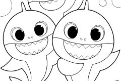 Páginas de Baby Shark para colorir e imprimir para crianças