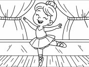 Páginas de Bailarinas para colorir e imprimir para crianças