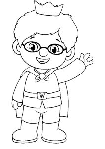 Página de Bairro de Daniel Tigre para colorir e imprimir para crianças : Príncipe Quarta-feira