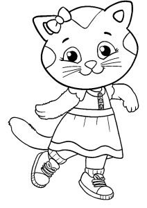 Página de Bairro de Daniel Tigre para colorir e imprimir para crianças : Katerina Kittycat