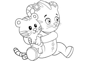 Página de Bairro de Daniel Tigre para colorir e imprimir para crianças : Bebé Margarida