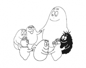 Barbapapas páginas para colorir para crianças