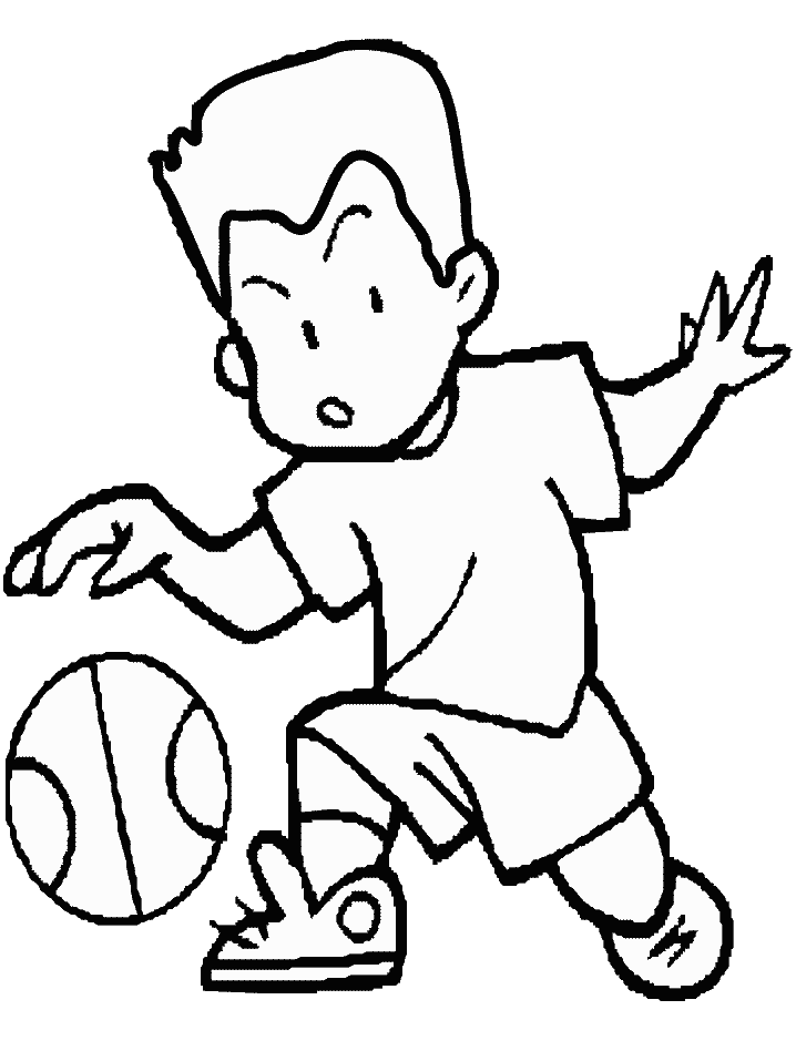 Super coloriage de Basquetebol assez simple