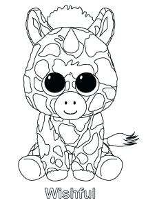 Página de Beanie Boo para colorir e imprimir para crianças : Wishful (Licorne)