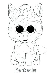 Página de Beanie Boo para colorir e imprimir para crianças : Fantasia (Licorne)