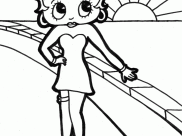 Páginas de Betty Boop para colorir e imprimir para crianças