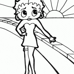 Páginas de Betty Boop para colorir e imprimir para crianças