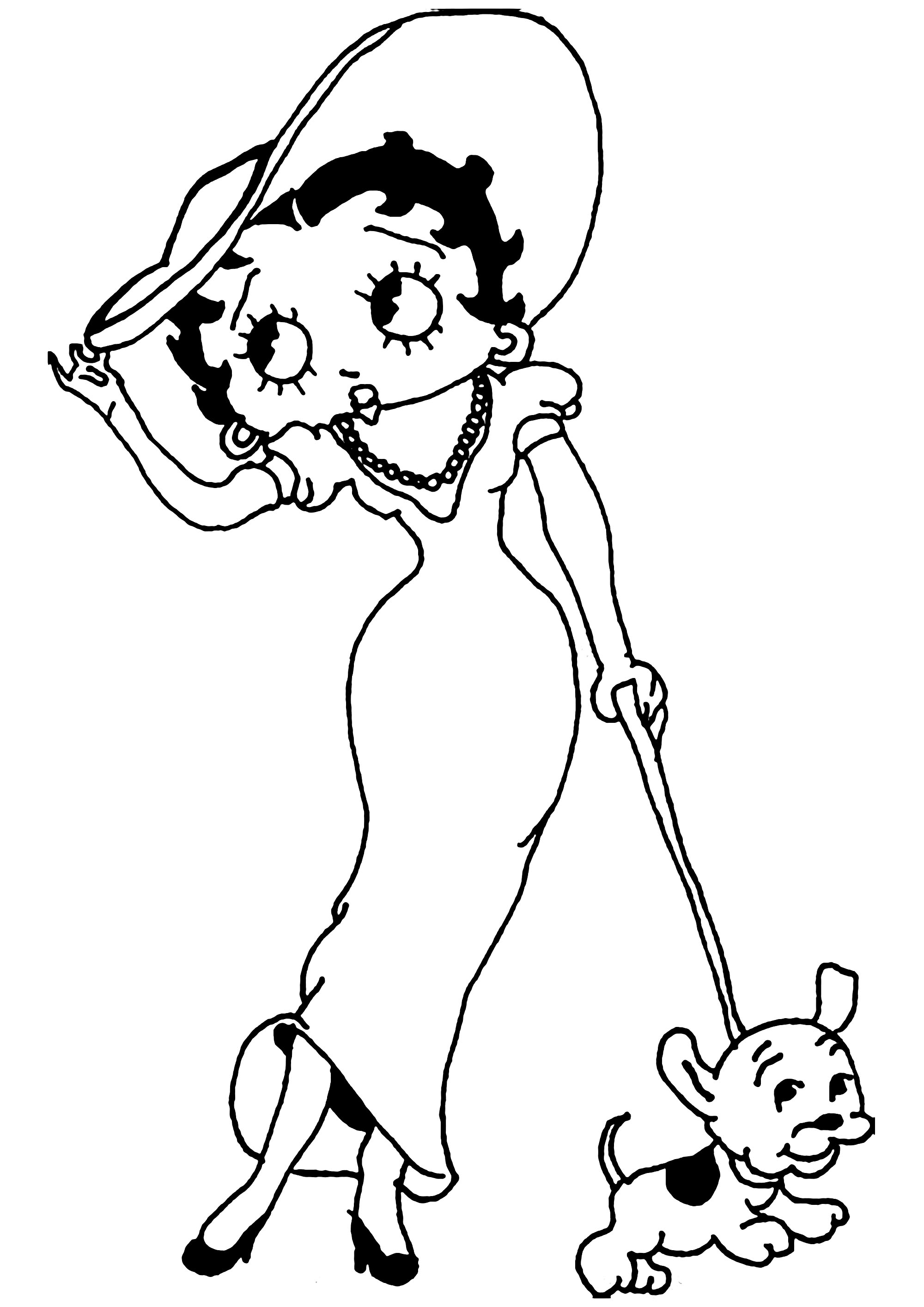 Betty Boop colorir páginas para imprimir