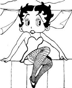Páginas de coloração Betty Boop grátis para imprimir