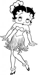 Betty Boop páginas para colorir para crianças