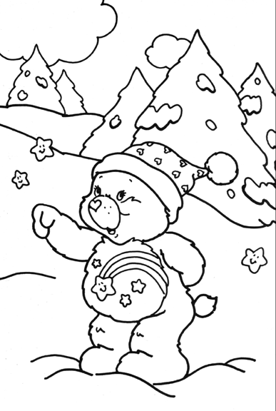 Desenho de Ursos de Cuidados Bonitos para imprimir