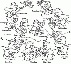 Care Bears páginas para colorir para crianças